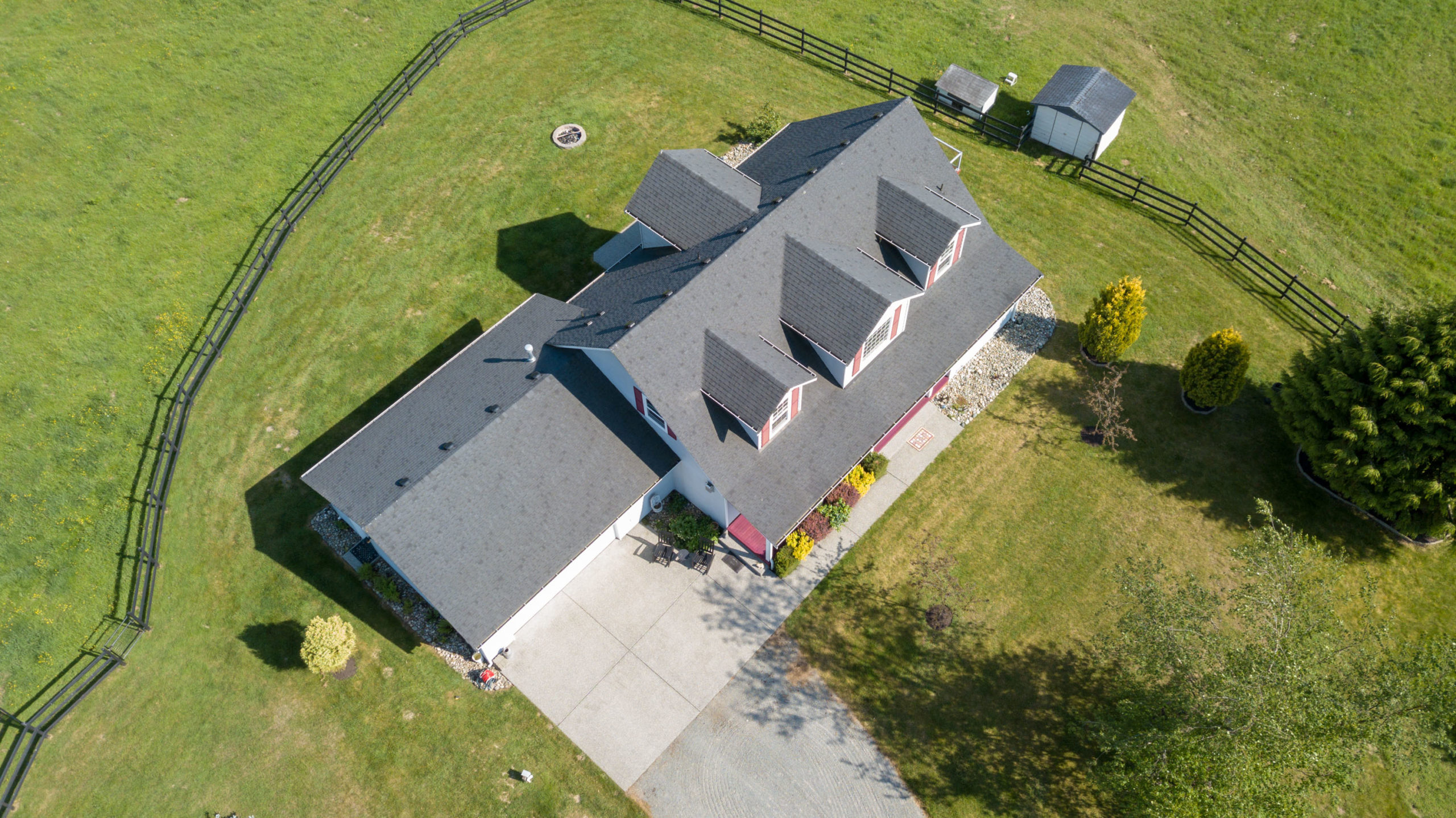 Drone view of acreage