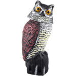 Besmon – Plastic Owl Scarecrow Sculpture with Rotating Head