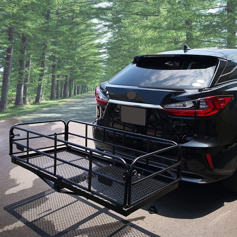 Read more about the article OKLEAD – Heavy Duty Hitch Mount Folding Cargo Carrier Basket