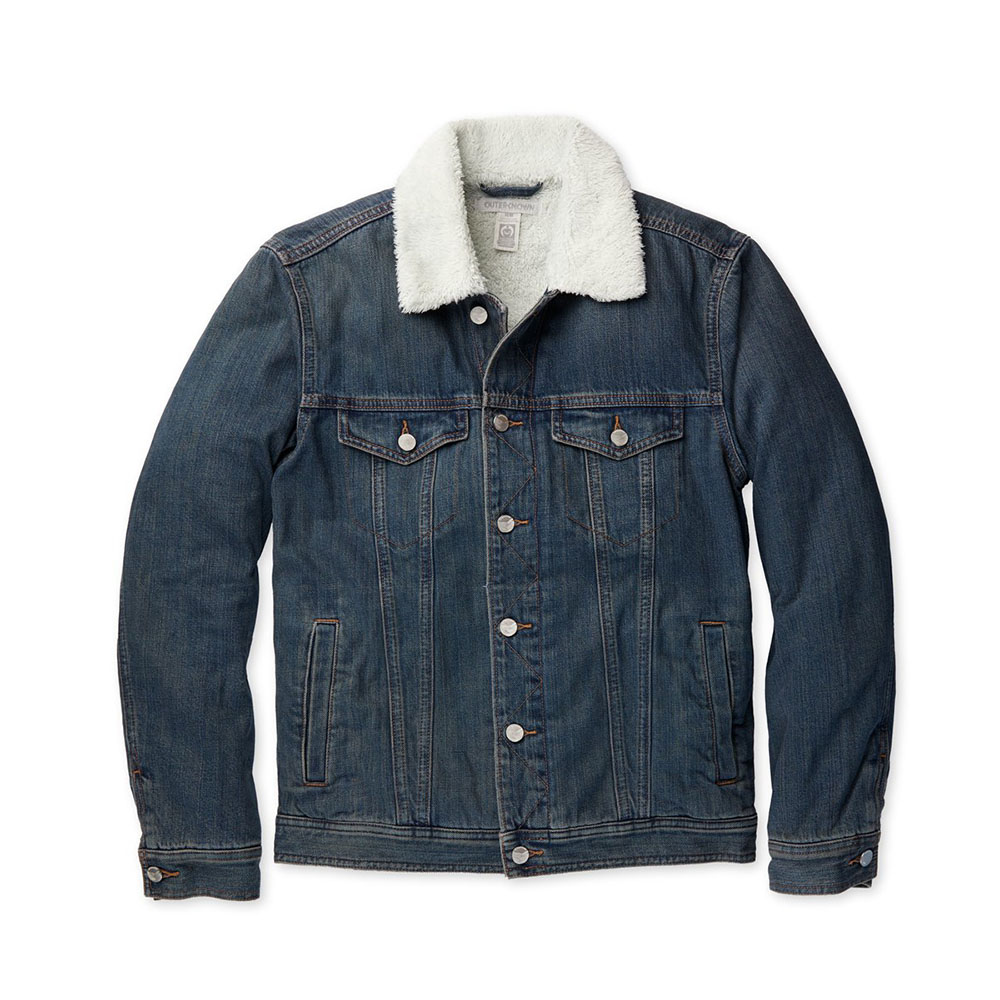Read more about the article Outerknown – Peacenik Sherpa Lined Denim Trucker Jacket