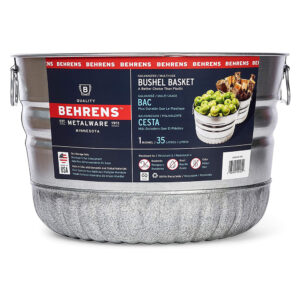 Behrens - 1-Bushel Basket Round Galvanized Steel Tub