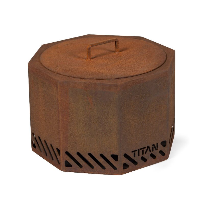 Read more about the article Titan Great Outdoors – Corten Steel Dual-Flame Smokeless Fire Pit