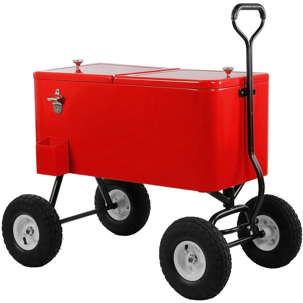 Clevr - 80 Quart Party Wagon Rolling Ice Chest